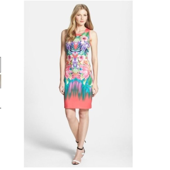 LAUNDRY BY SHELLI SEGAL Print Neoprene Sheath Dres - Picture 3 of 8